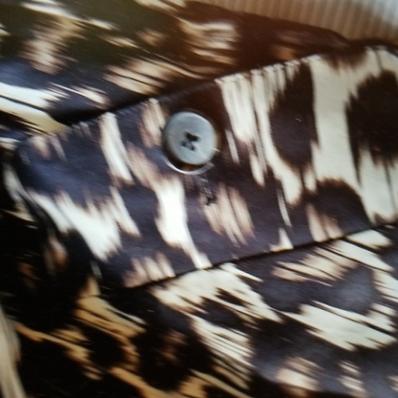 NWOTS Dana Buchman long coat brown/creams sz2X - Picture 8 of 8